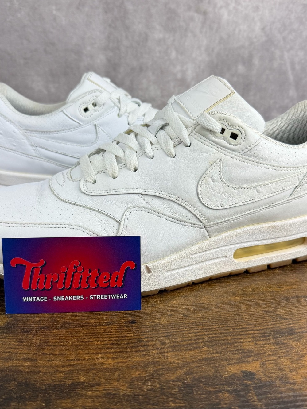 Nike Air Max 1 Leather PA White Gum Size 13 705007-111 Men’s Sneakers OG Rare